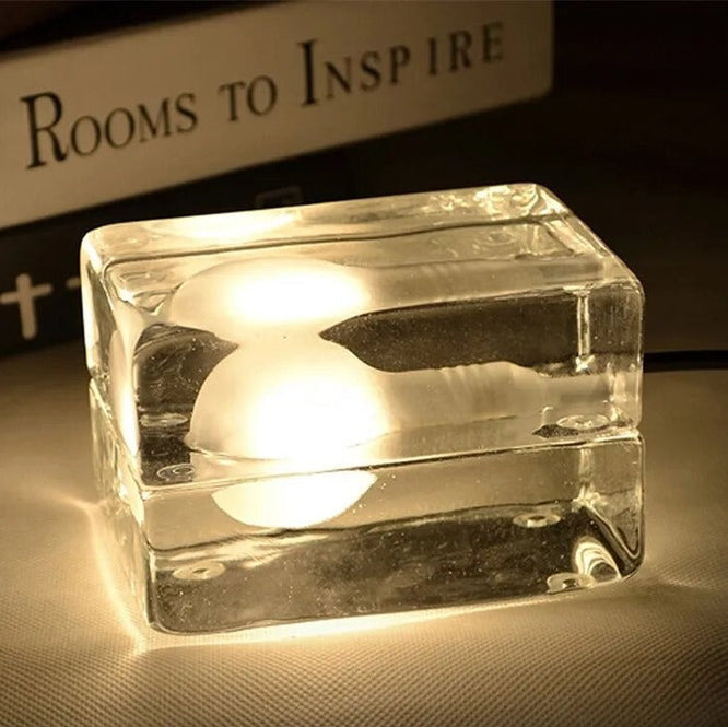 Stylish LED Desk Lamp with Clear Glass Shade - Pexav