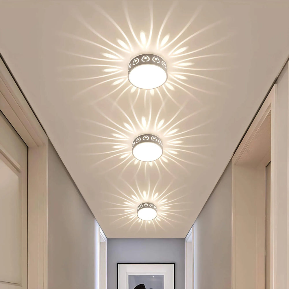 Circular LED Ceiling Light – Warm Modern Home Lamp - Pexav