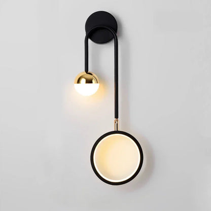 Modern LED Wall Light Sconce with Black and Gold Finish – Elegant Design for Bathroom and Home Decor 6