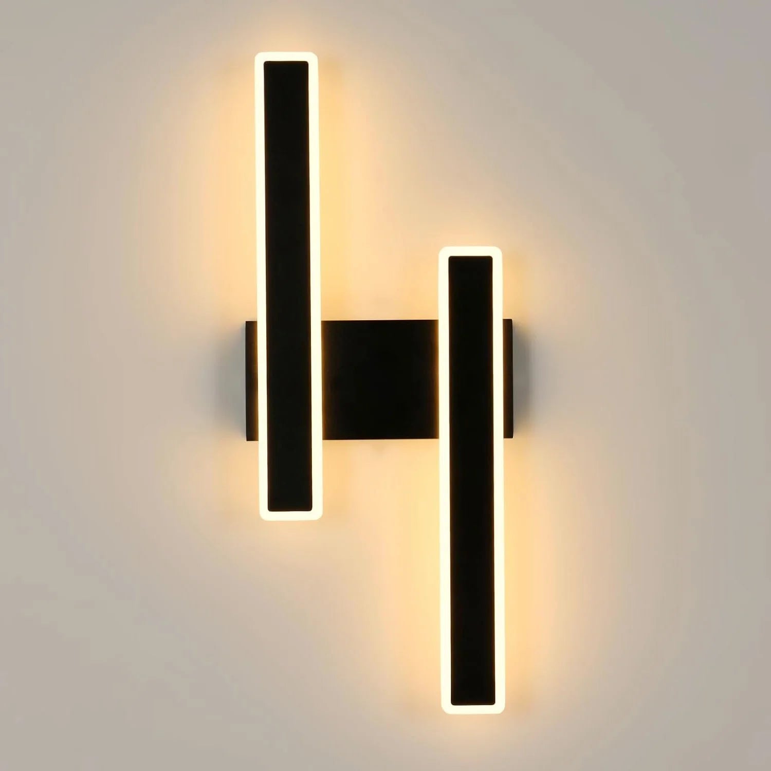 Slim LED Black Wall Lamp - Soft White Sconce - Pexav