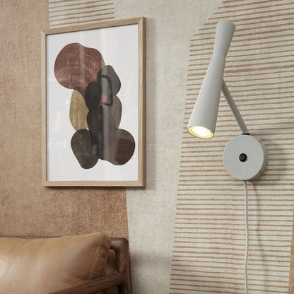 Sleek Grey Metal Wall Light - Pexav