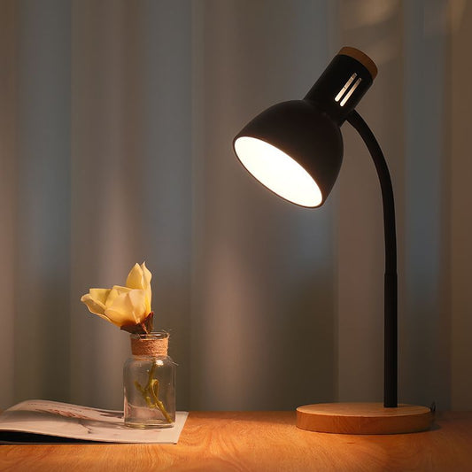 Sleek Wooden Desk Lamp with Adjustable Arm - Pexav