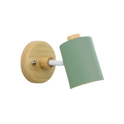 Modern Minimalist Wood Cylinder LED Wall Sconce – Soft Ambient Wall Lamp for Bedrooms and Hallways 4