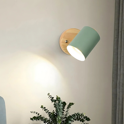 Modern Minimalist Wood Cylinder LED Wall Sconce – Soft Ambient Wall Lamp for Bedrooms and Hallways 8