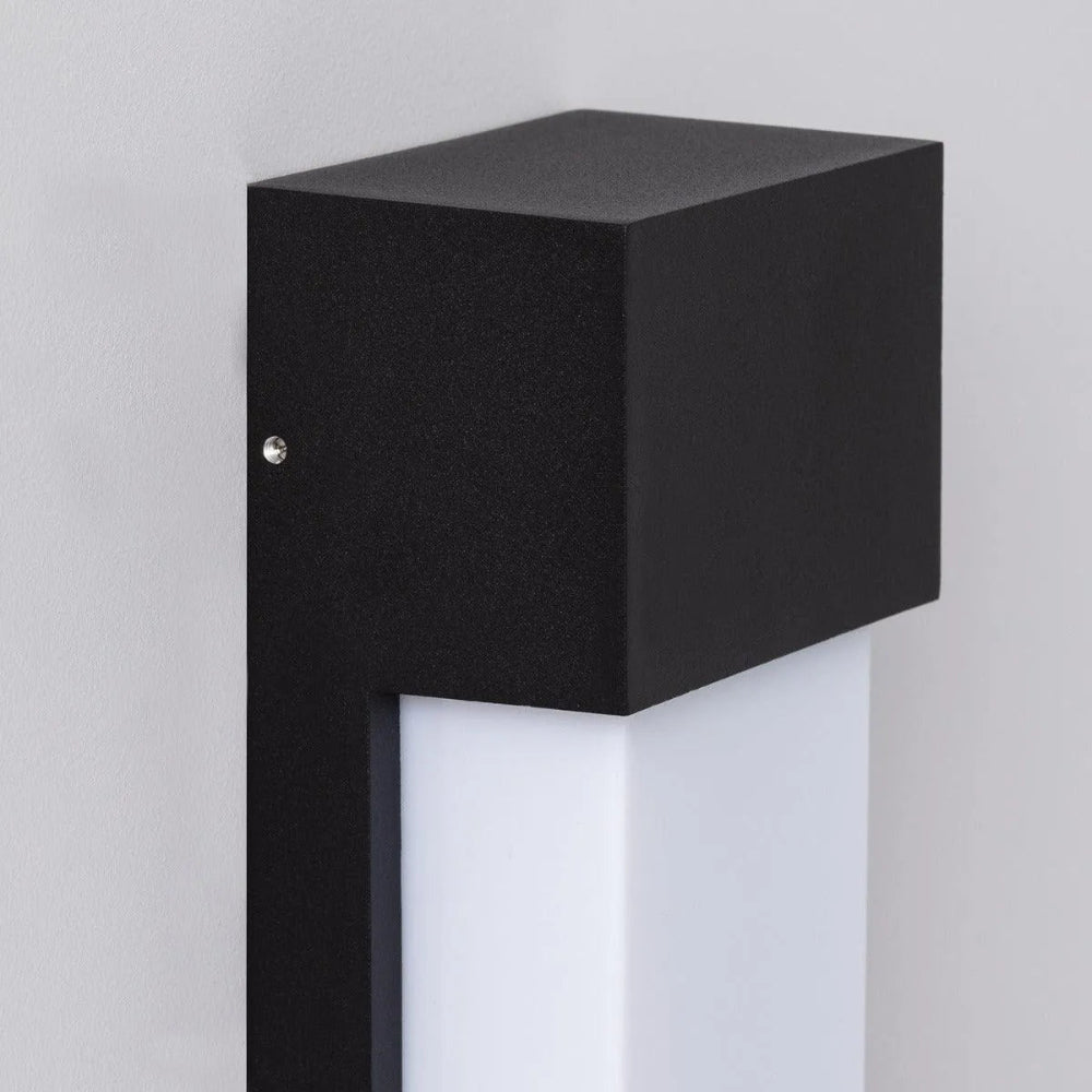Modern Outdoor Wall Light - Elegant Black Metal Outdoor Wall Lantern with Soft Light Diffuser for Garden and Exterior Use 4