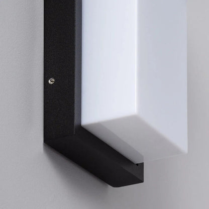 Modern Outdoor Wall Light - Elegant Black Metal Outdoor Wall Lantern with Soft Light Diffuser for Garden and Exterior Use 6