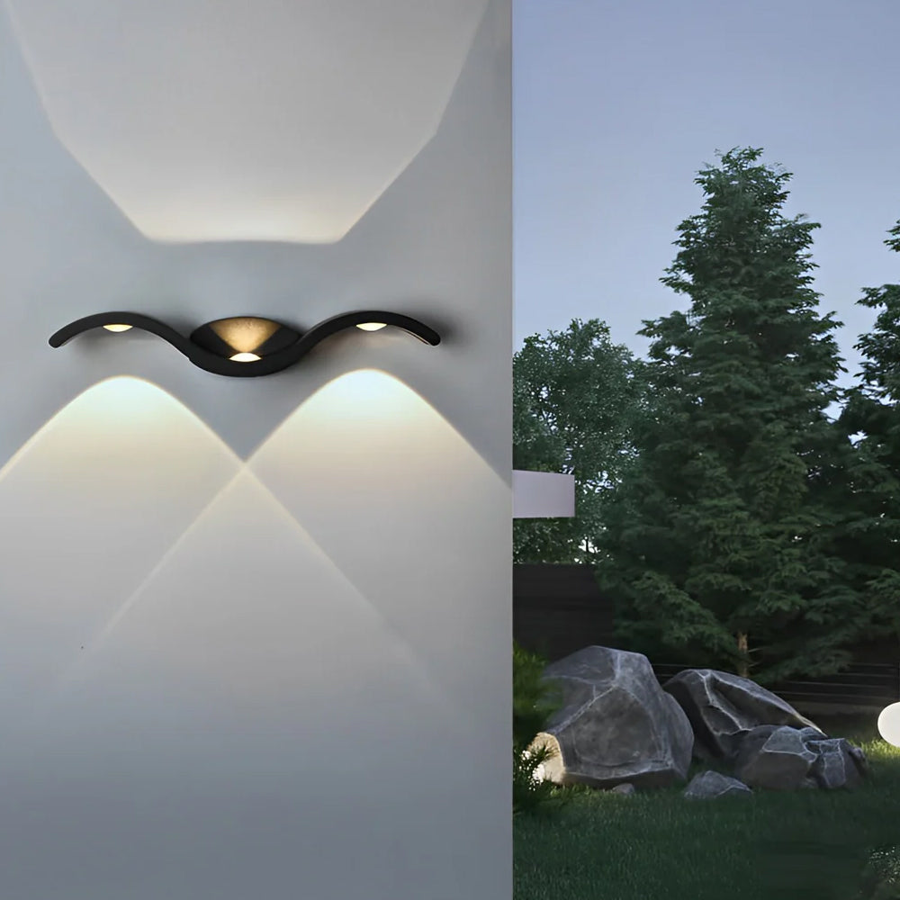 Modern Outdoor Wall Light with Seagull Design – Waterproof Aluminum Up and Down Lantern for Exterior Spaces 1