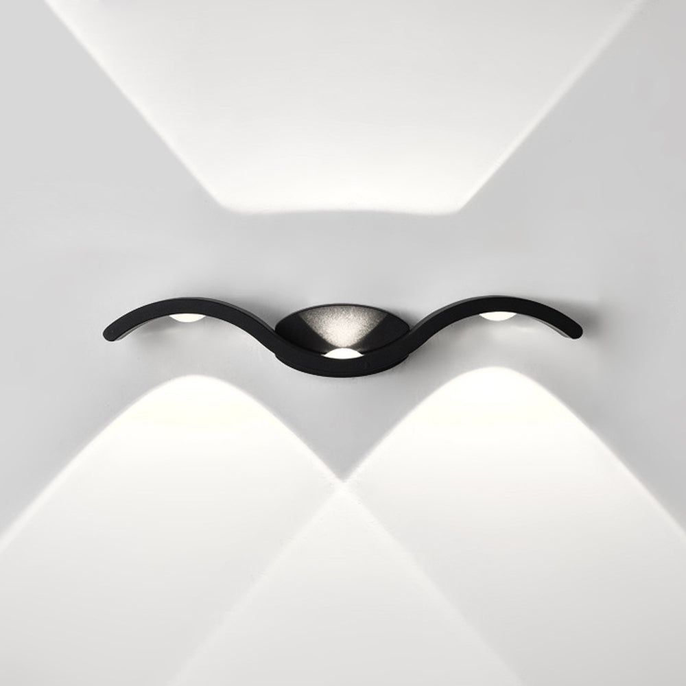 Modern Outdoor Wall Light with Seagull Design – Waterproof Aluminum Up and Down Lantern for Exterior Spaces 6