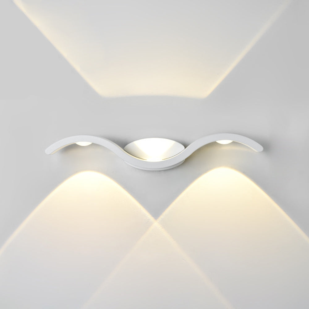 Modern Outdoor Wall Light with Seagull Design – Waterproof Aluminum Up and Down Lantern for Exterior Spaces 7