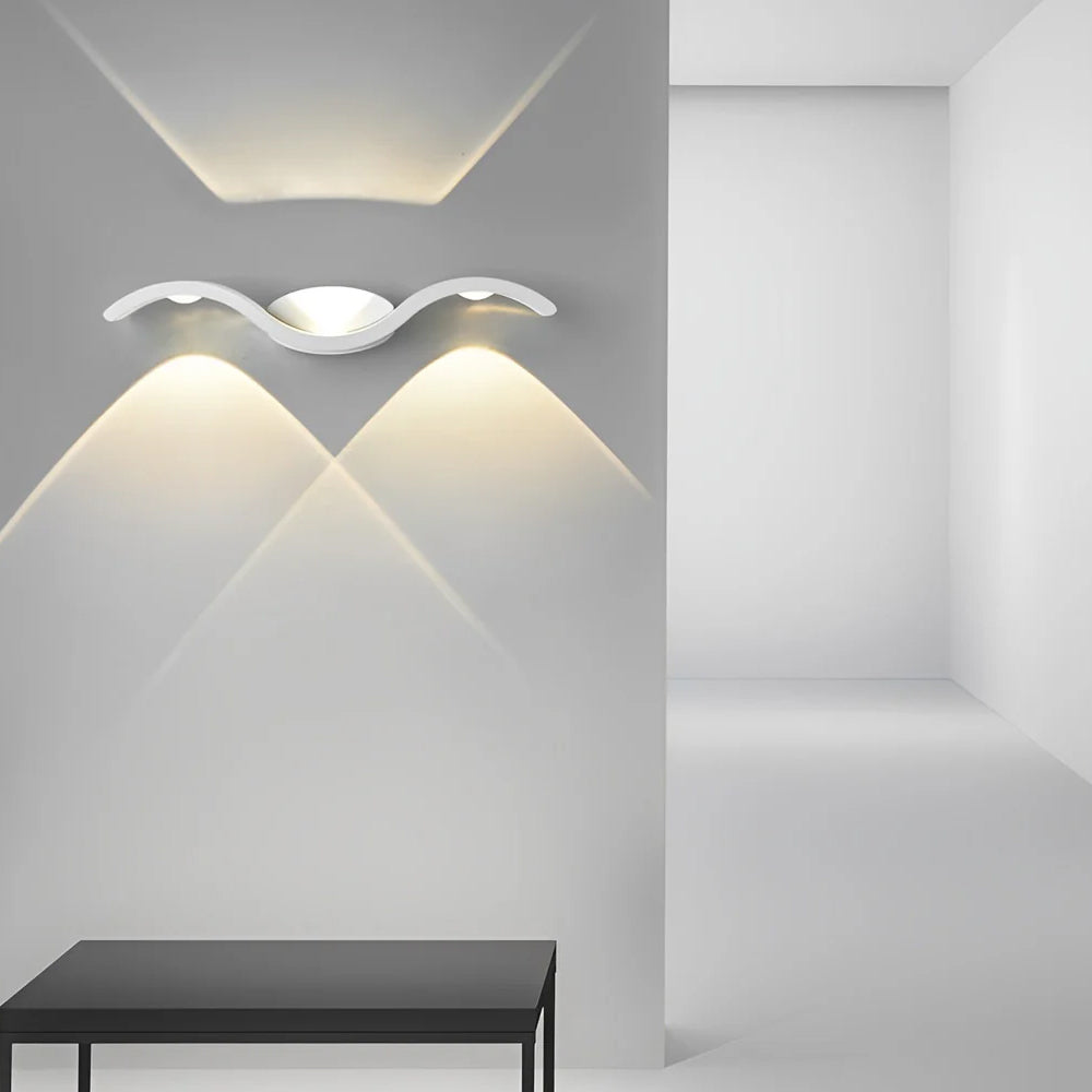 Modern Outdoor Wall Light with Seagull Design – Waterproof Aluminum Up and Down Lantern for Exterior Spaces 8
