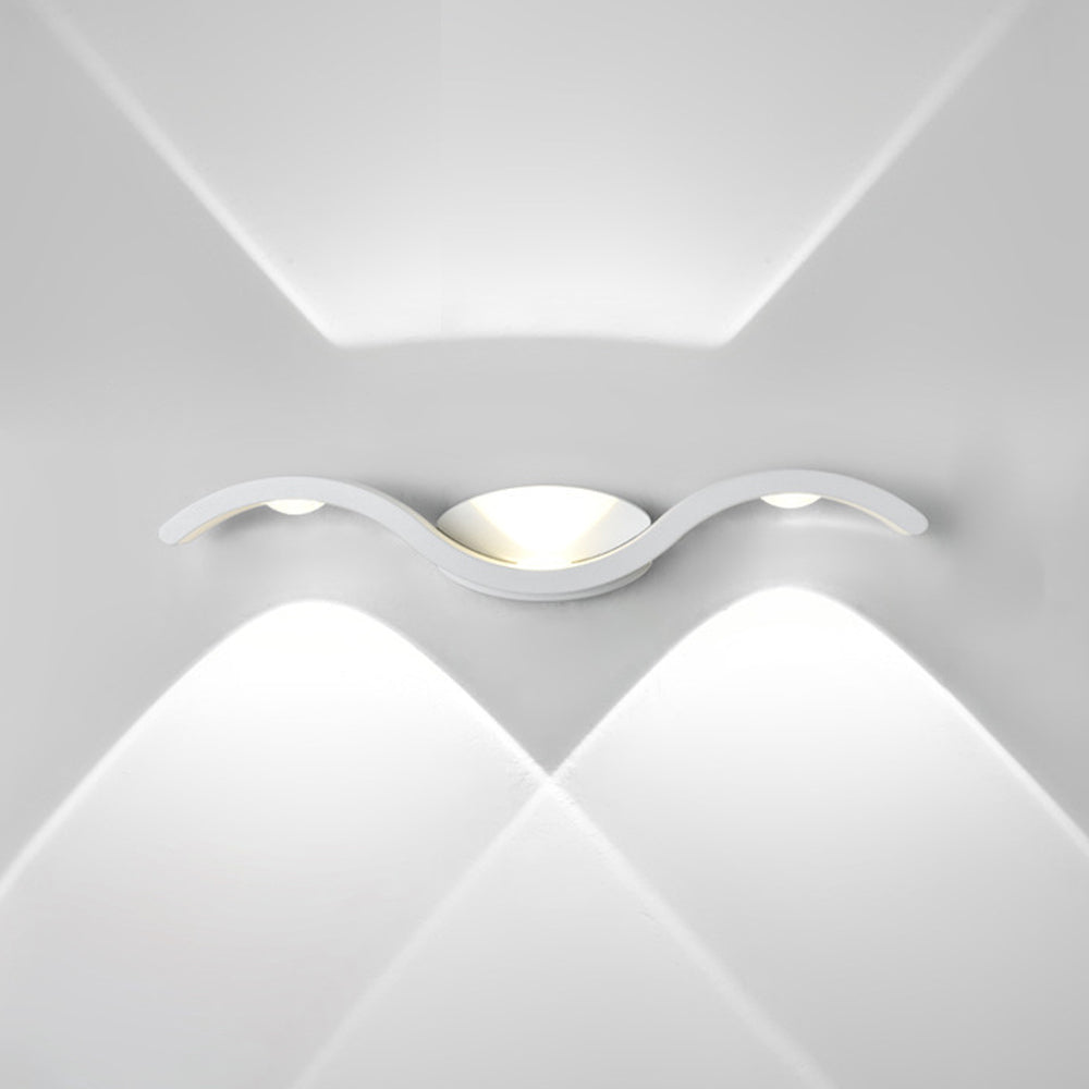 Modern Outdoor Wall Light with Seagull Design – Waterproof Aluminum Up and Down Lantern for Exterior Spaces 9