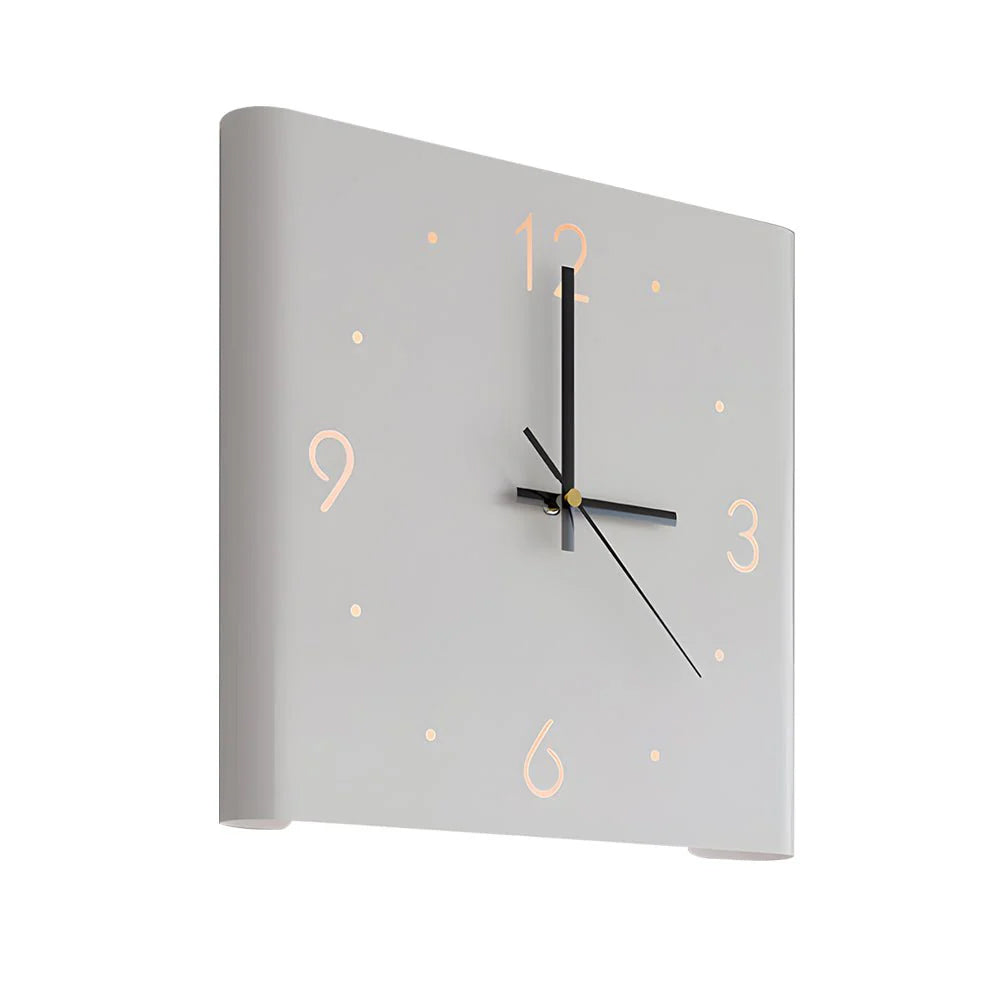 Slim LED Wall Clock with Automatic Sensor Light - Pexav