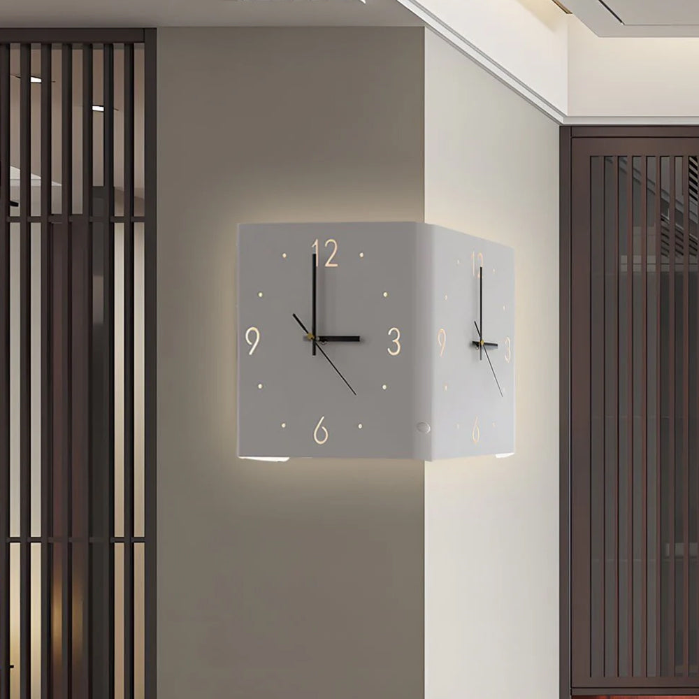 Modern Square LED Wall Clock with Auto-Sensor Lighting – Minimalist Design for Bedrooms and Hallways 4