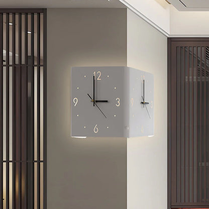 Modern Square LED Wall Clock with Auto-Sensor Lighting – Minimalist Design for Bedrooms and Hallways 4