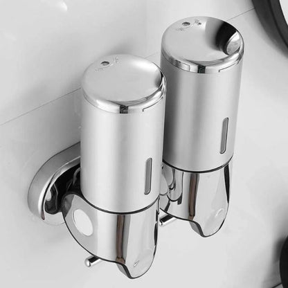 Modern Wall-Mounted Soap Dispenser – Elegant Stainless Steel Bathroom Accessory for Liquid Soap and Lotion 4