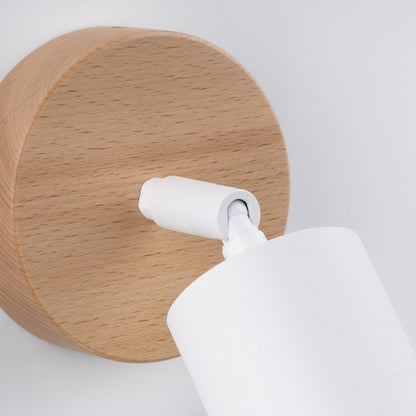 Modern White Wood and Steel Wall Lamp – Minimalist Indoor Wall Lights for Living Room and Bedroom 2