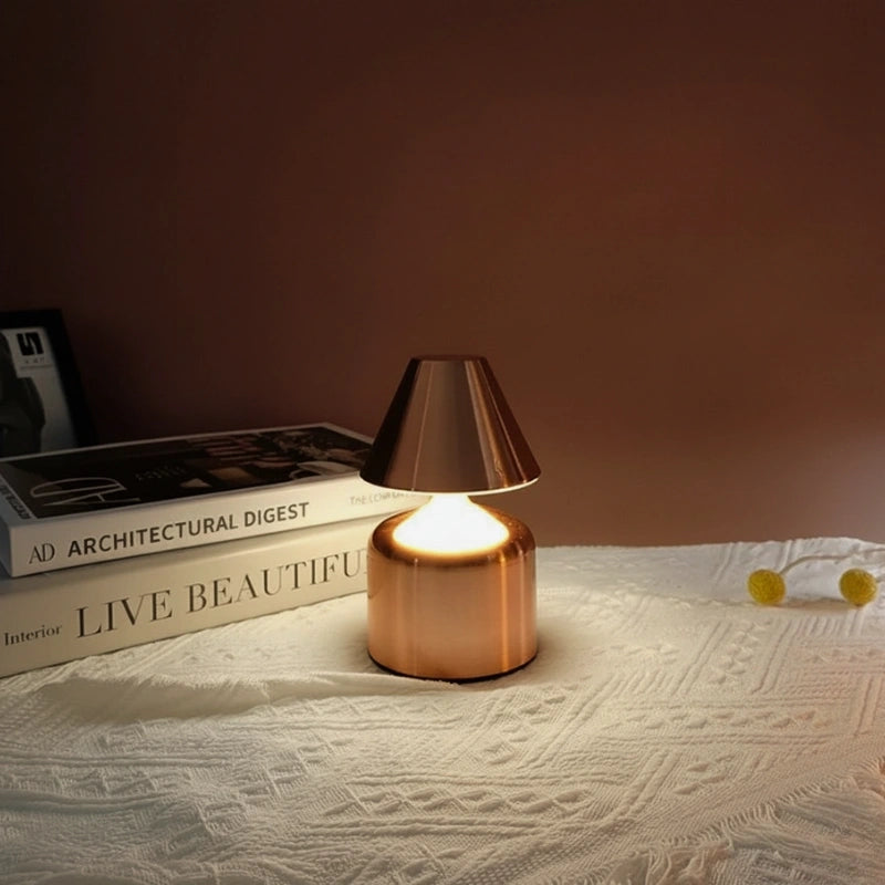 Modern Wrought Iron Table Lamp – Dimmable and Rechargeable with Customizable Illumination 11