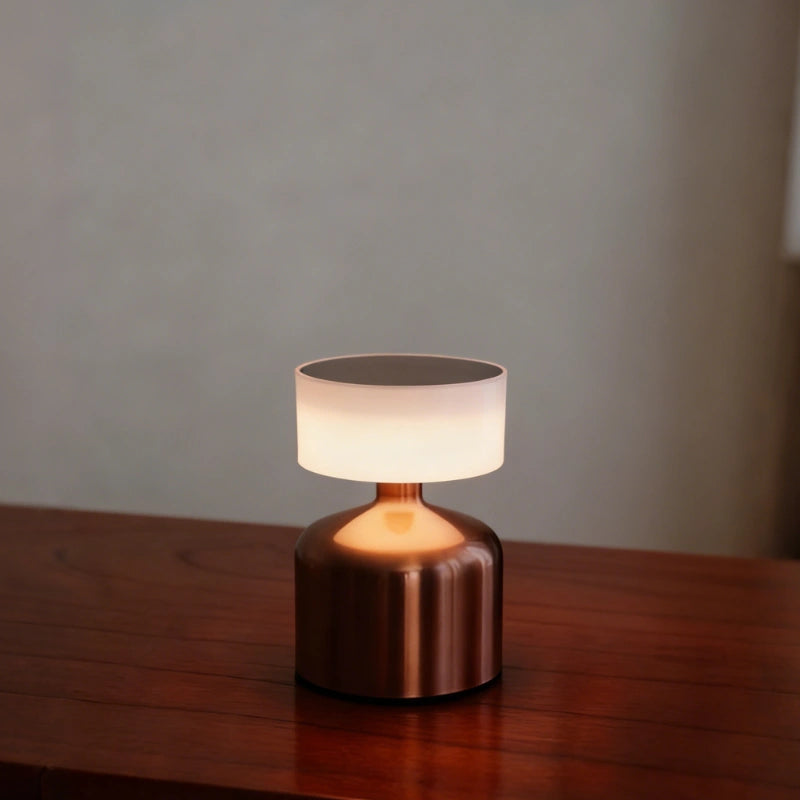 Modern Wrought Iron Table Lamp – Dimmable and Rechargeable with Customizable Illumination 12