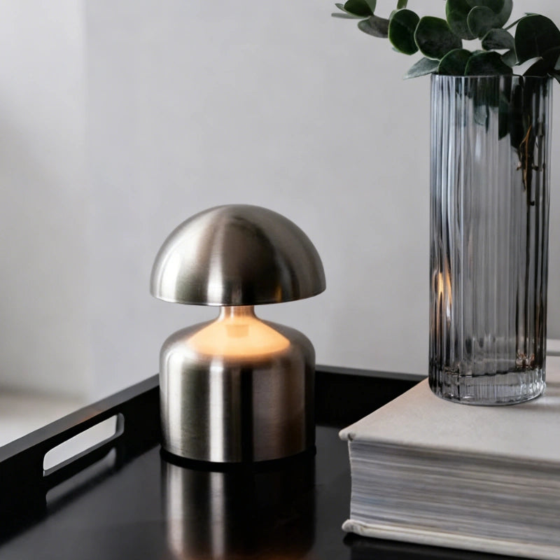 Modern Wrought Iron Table Lamp – Dimmable and Rechargeable with Customizable Illumination 7