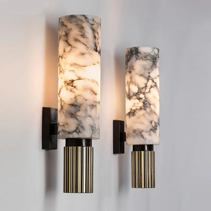 Classic Marble LED Wall Lamp with Warm Soft Light