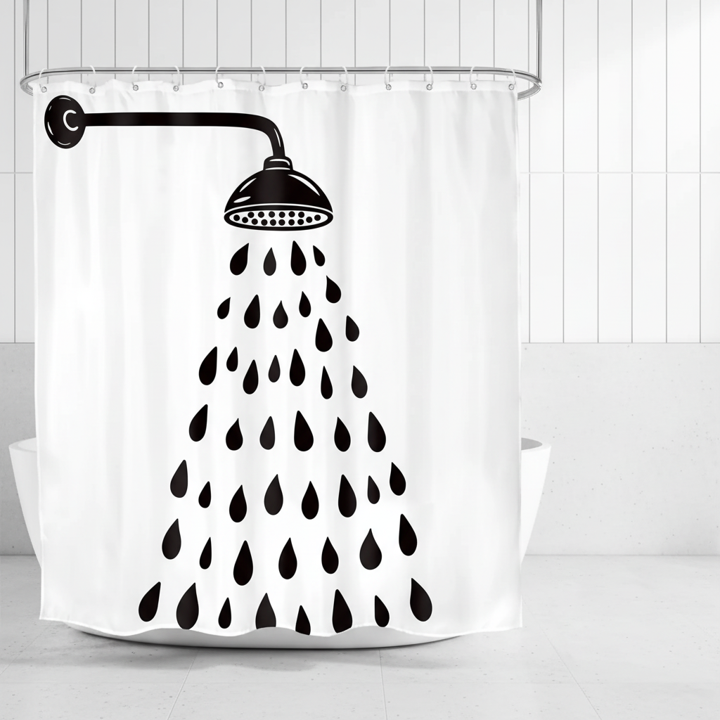 Stylish Waterproof Polyester Shower Curtain - Pexav