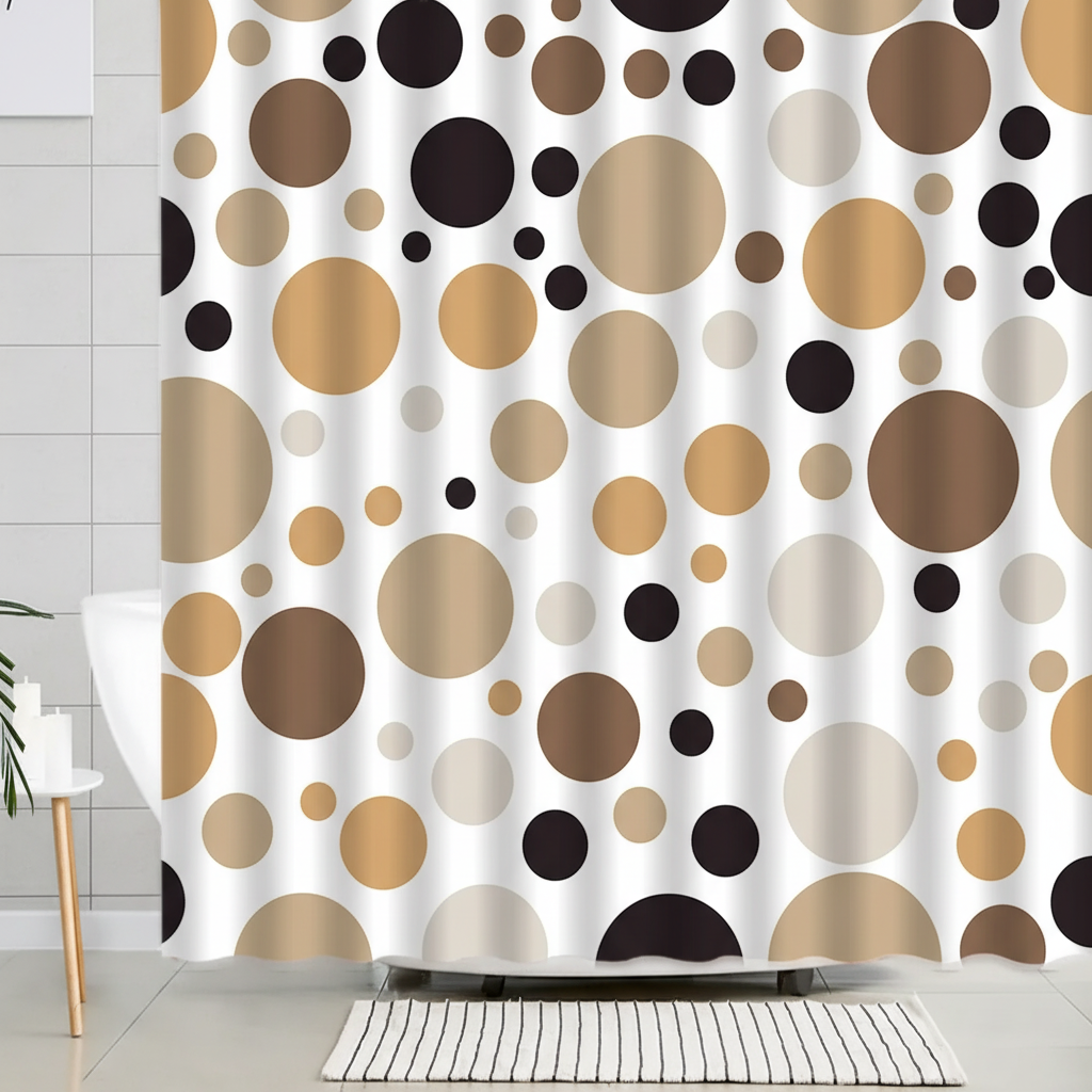 Stylish Patterned Bathroom Curtain Set - Pexav