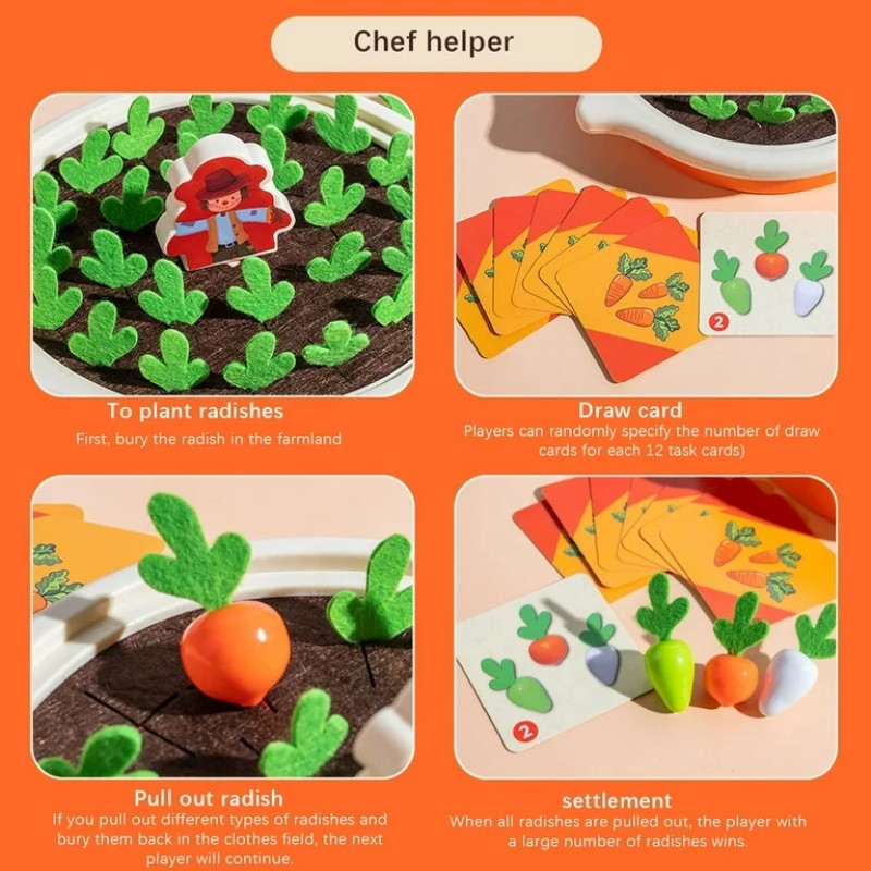Montessori Carrot Toys With Diverse Colors, Fun Designs, Boost Kids’ Memory, Safe for Ages 3+.
