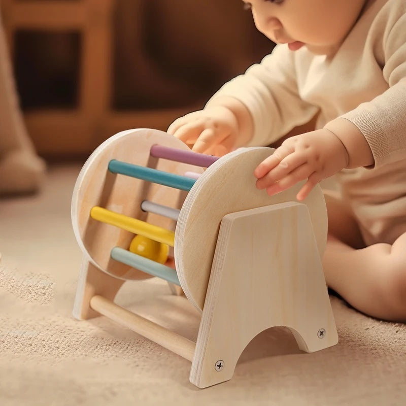 Montessori Wooden Ball Tracker Toy with Color and Shape Recognition, Fine Motor Skill Development, Safe for Months 7+