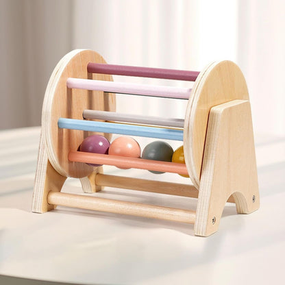 Montessori Wooden Ball Tracker Toy with Color and Shape Recognition, Fine Motor Skill Development, Safe for Months 7+