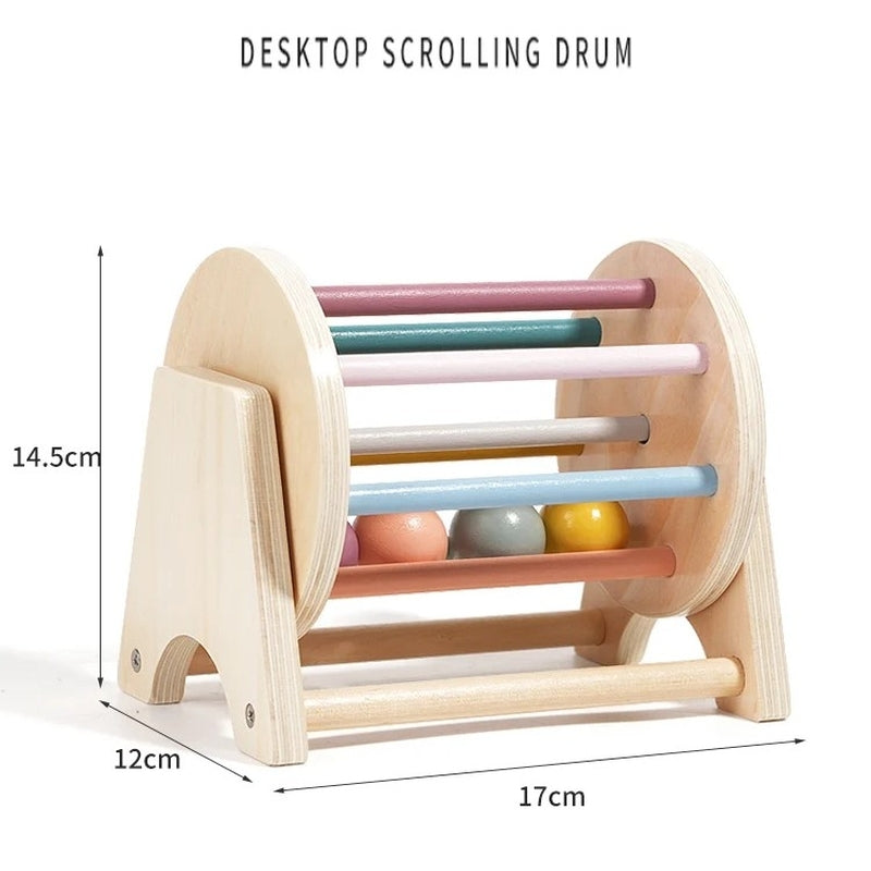 Montessori Wooden Ball Tracker Toy with Color and Shape Recognition, Fine Motor Skill Development, Safe for Months 7+