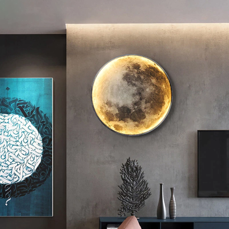 Soft Glow Moon Wall Lamp for Bedroom Decor