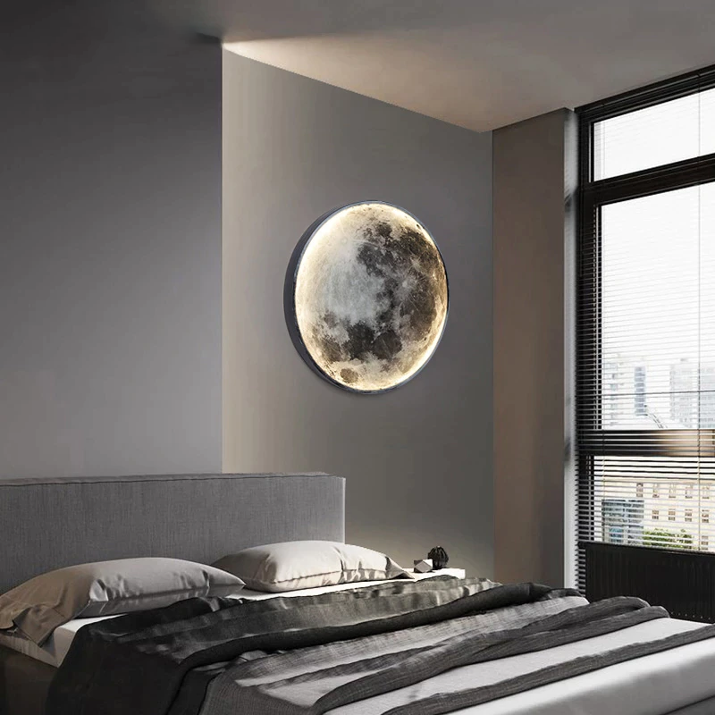 Soft Glow Moon Wall Lamp for Bedroom Decor