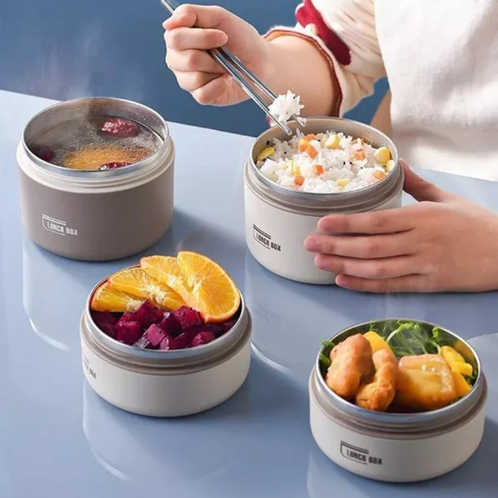 Multi-Layer Insulated Lunch Box with Three Compartments - BPA Free, Leak-Proof Food Storage Solution 4