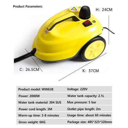 Multi-Purpose Steam Cleaner – Powerful Surface Cleaning Machine with Long Power Cable, Removes Grease & Grime in Kitchen