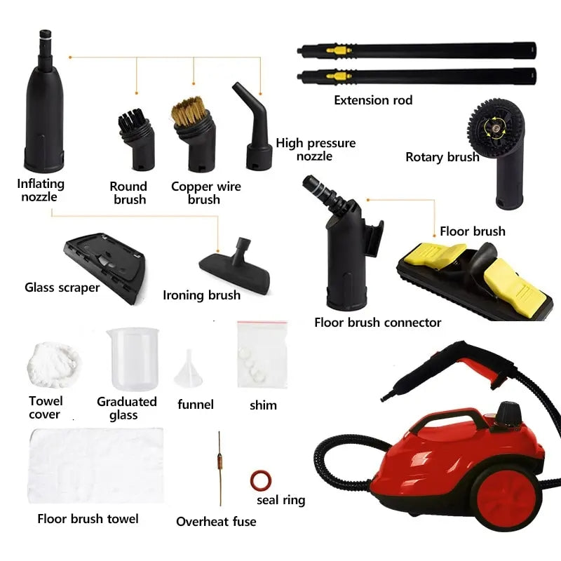 Multi-Purpose Steam Cleaner – Powerful Surface Cleaning Machine with Long Power Cable, Removes Grease & Grime in Kitchen