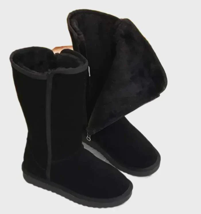 Warm Fuzzy Lined Women's Snow Boots - Pexav