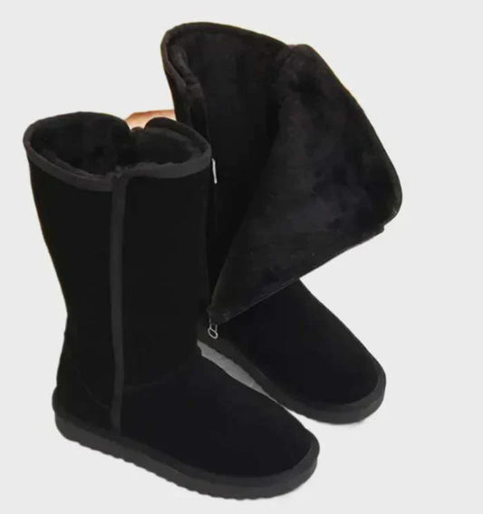 Warm Fuzzy Lined Women's Snow Boots - Pexav