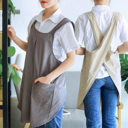 Simple Chic Apron Dress Asian Inspired Design - Pexav