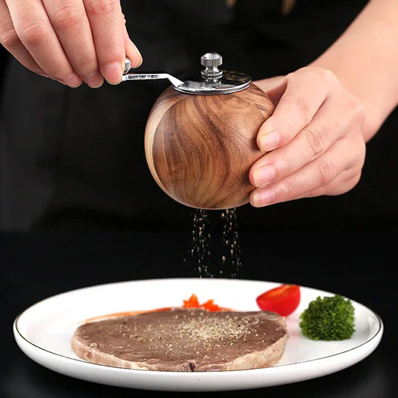 Classic Wood Spice Grinder with Ceramic Mechanism - Pexav