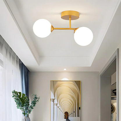 Contemporary Double Glass Pendant Lamp - Pexav