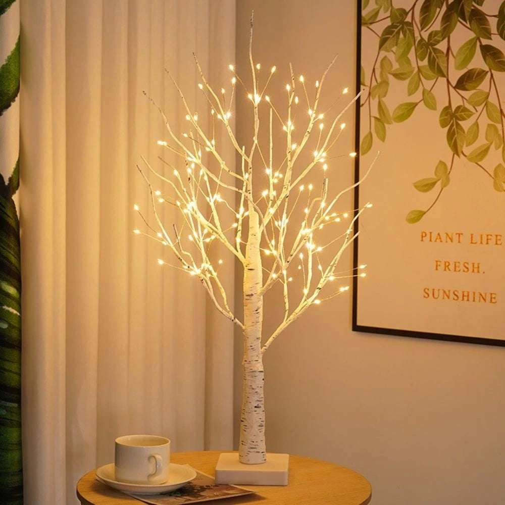 Rustic Wooden Table Lamp with Soft White LED Lighting - Pexav