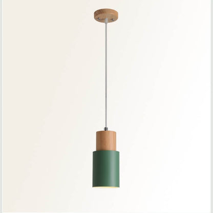Nordic Macaron Pendant Light – Modern Black Cylinder LED Hanging Light for Kitchen and Dining Room 10