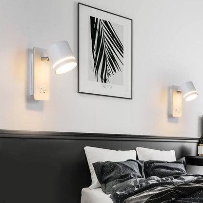 Nordic Minimalist Rotatable LED Wall Sconce with Adjustable Square Design and Dual Light Output - Modern Wall Lamp for Reading and Ambiance 1