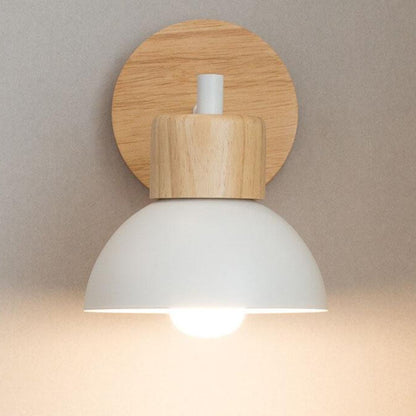 Nordic Wood Dome Wall Light – 1-Light LED Wall Lamp for Cozy Ambient Illumination in Minimalist Interiors 5
