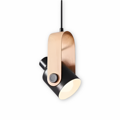 Rustic Wooden Hanging Lamp – Adjustable Pendant Light Fixture - Pexav