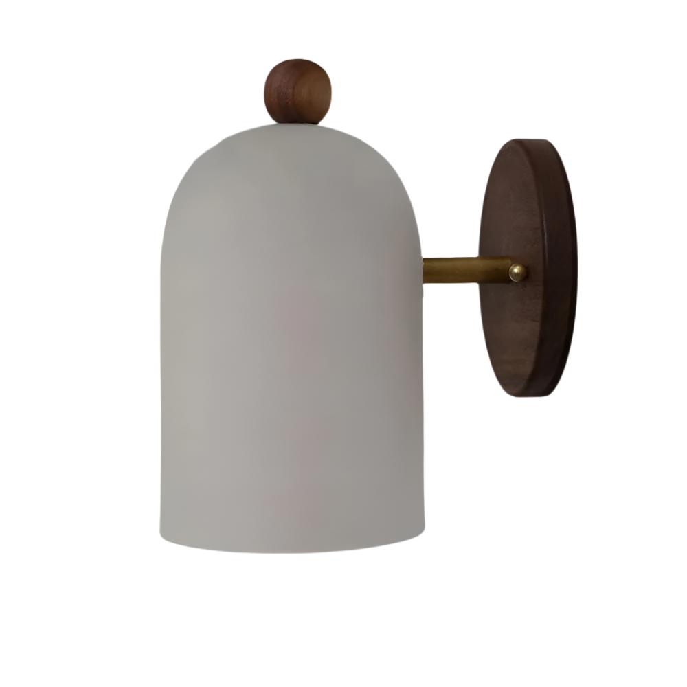 Nordic Zen Wall Sconce Lighting - Walnut and Iron Wall Lamp with Energy-Efficient LED Light 4