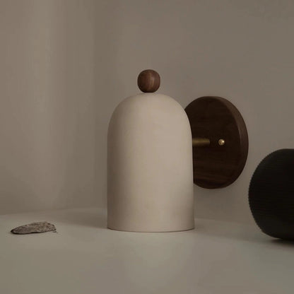 Nordic Zen Wall Sconce Lighting - Walnut and Iron Wall Lamp with Energy-Efficient LED Light 8