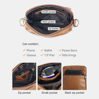 Leather Men's Compact Crossbody Bag