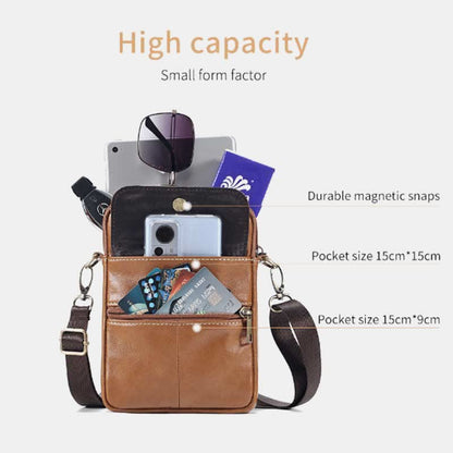 Leather Men's Compact Crossbody Bag