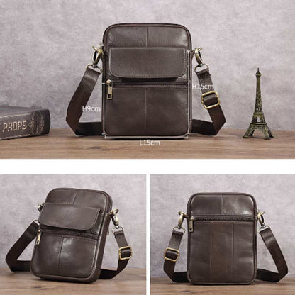 Leather Men's Compact Crossbody Bag